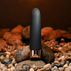Gender X THE GOLD STANDARD - Black/Rose Gold 10 cm USB Rechargeable Bullet - Hush Store Sydney 