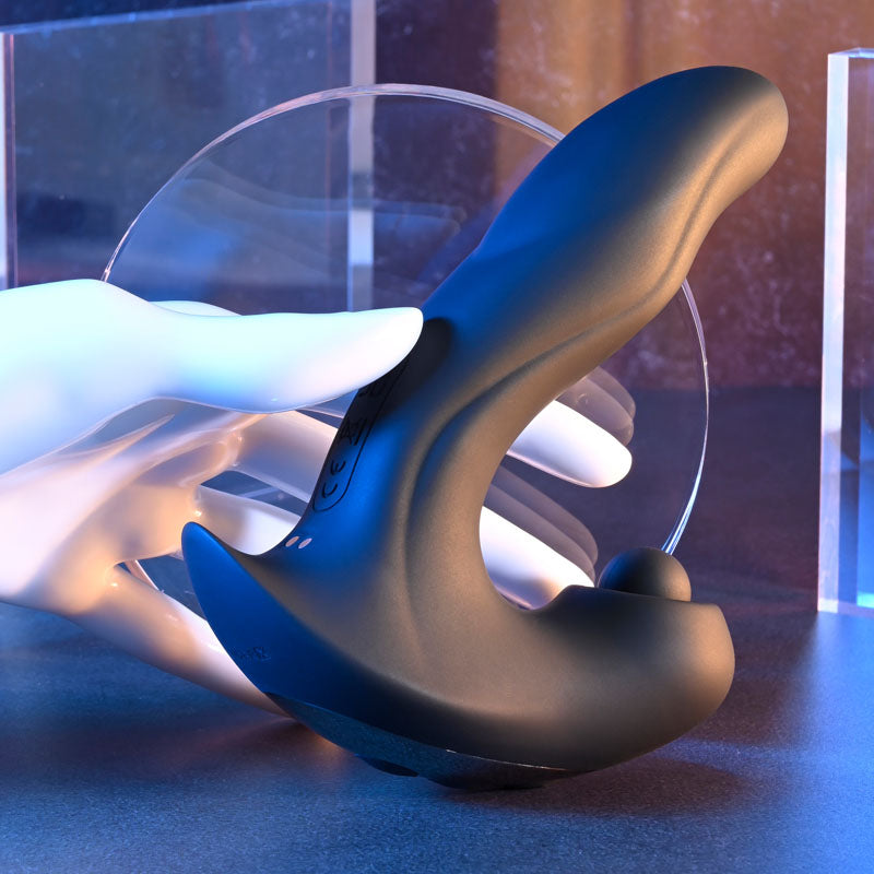 Gender X MAD TAPPER - Black USB Rechargeable Double Tapping Vibrating Massager - Hush Store Sydney 
