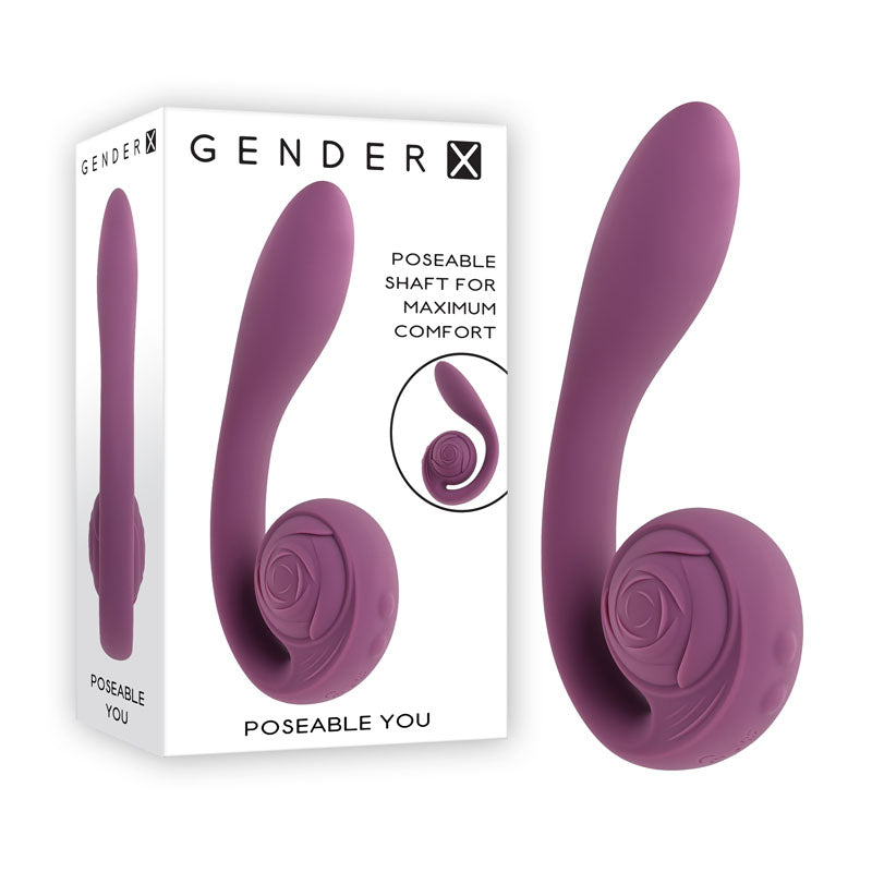 Gender X POSEABLE YOU - Purple USB Rechargeable Poseable Vibrator - Hush Store Sydney 