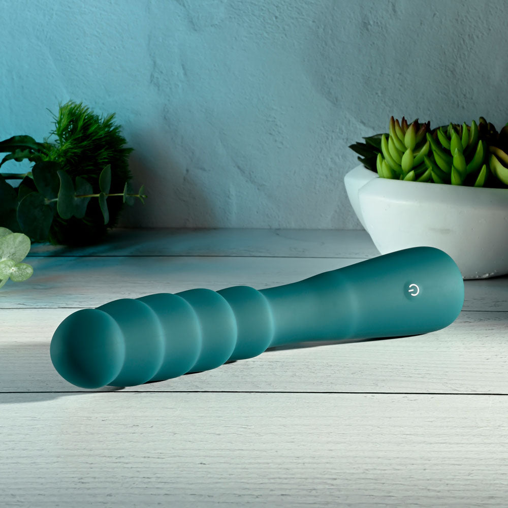 Gender X SCORPION - Green 21.2 cm USB Rechargeable Vibrator - Hush Store Sydney 
