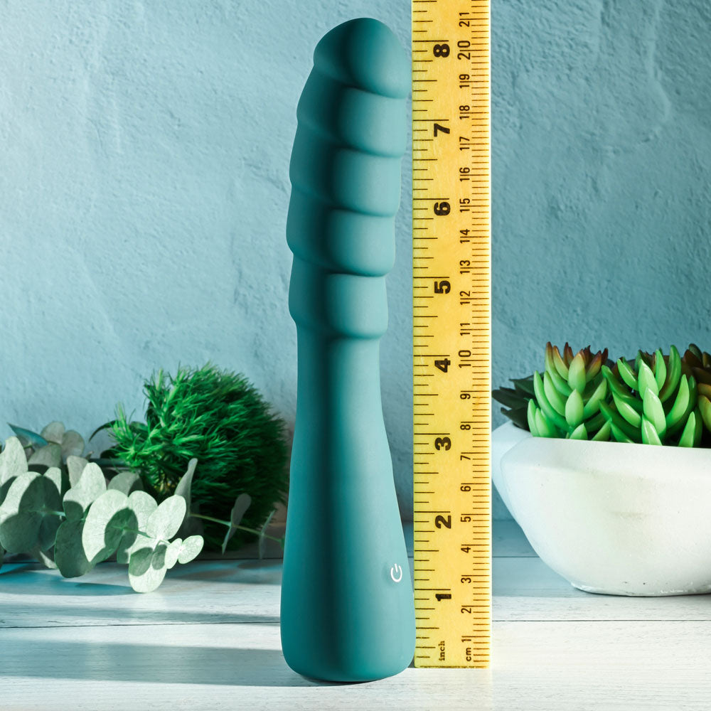 Gender X SCORPION - Green 21.2 cm USB Rechargeable Vibrator - Hush Store Sydney 