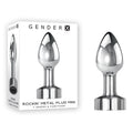 Gender X ROCKIN METAL PLUG MINI - Chrome 7.8 cm USB Rechargeable Vibrating Mini Butt Plug - Hush Store Sydney 