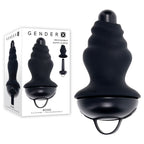 Gender X ECHO - Black 15.3 cm USB Rechargeable Butt Plug - Hush Store Sydney 
