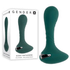 Gender X GOES ANYWHERE - Green 12.4 cm USB Rechargeable Vibrator - Hush Store Sydney 