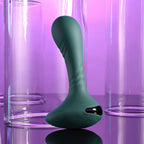 Gender X GOES ANYWHERE - Green 12.4 cm USB Rechargeable Vibrator - Hush Store Sydney 