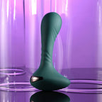 Gender X GOES ANYWHERE - Green 12.4 cm USB Rechargeable Vibrator - Hush Store Sydney 