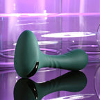 Gender X GOES ANYWHERE - Green 12.4 cm USB Rechargeable Vibrator - Hush Store Sydney 