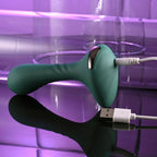 Gender X GOES ANYWHERE - Green 12.4 cm USB Rechargeable Vibrator - Hush Store Sydney 