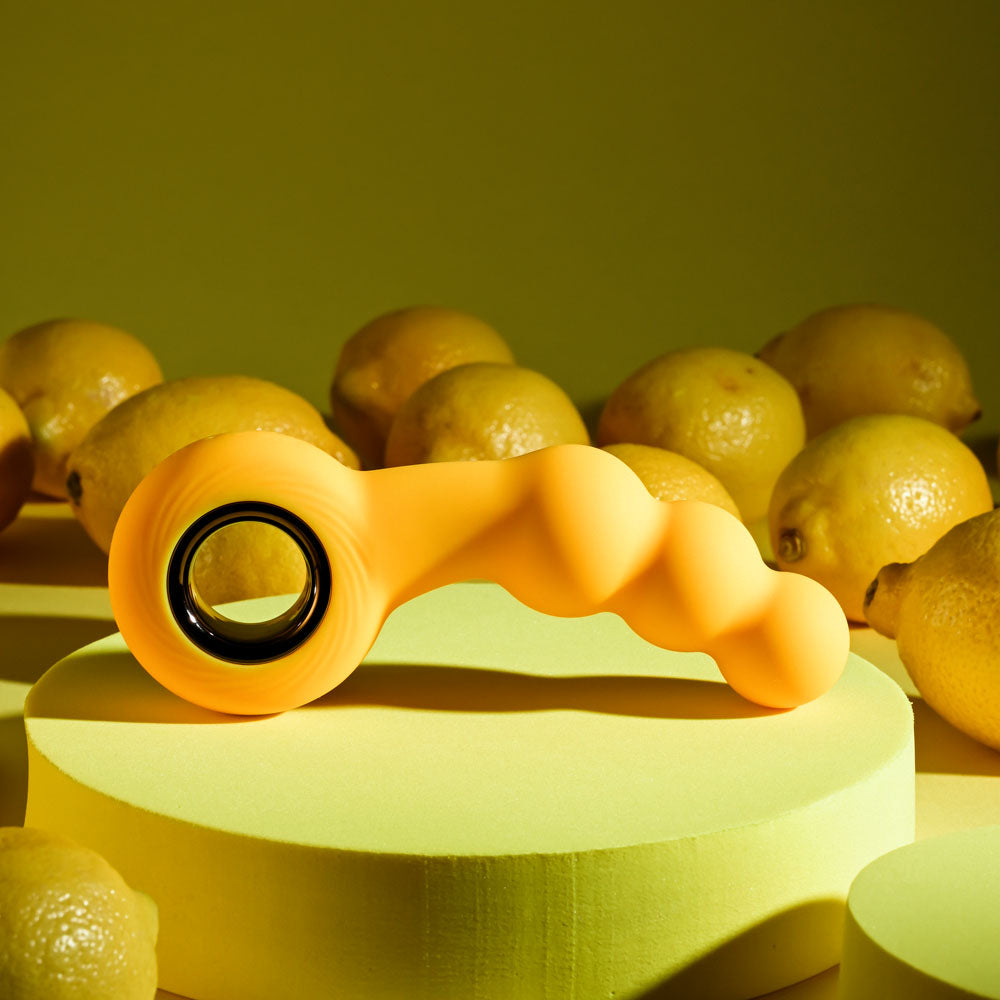 Gender X BUMBLE - Yellow 14.9 cm USB Rechargeable Butt Plug - Hush Store Sydney 