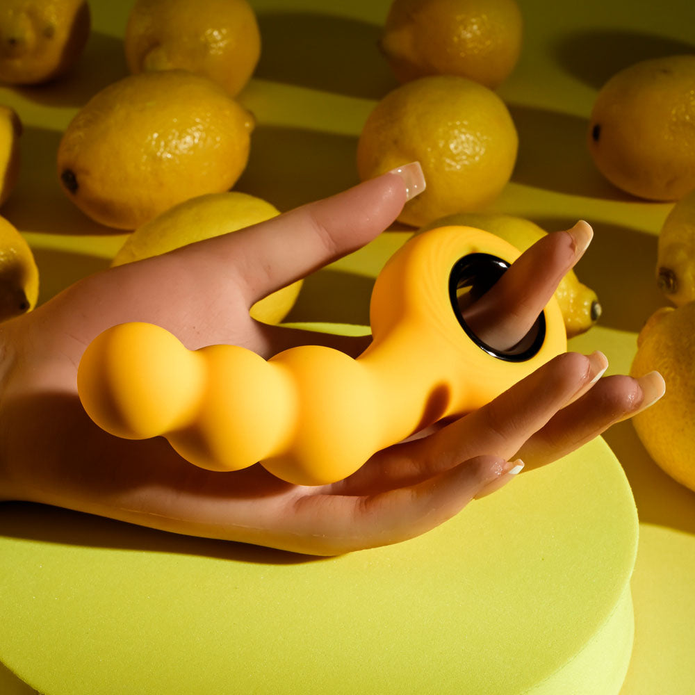 Gender X BUMBLE - Yellow 14.9 cm USB Rechargeable Butt Plug - Hush Store Sydney 
