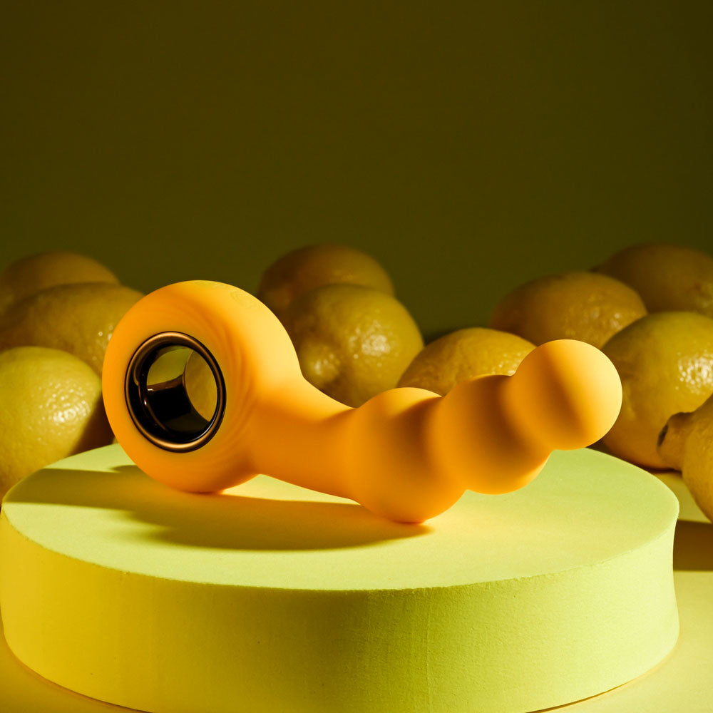 Gender X BUMBLE - Yellow 14.9 cm USB Rechargeable Butt Plug - Hush Store Sydney 