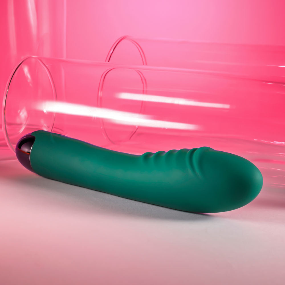 Gender X PIROUETTE - Green 20.6 cm USB Rechargeable Vibrator - Hush Store Sydney 