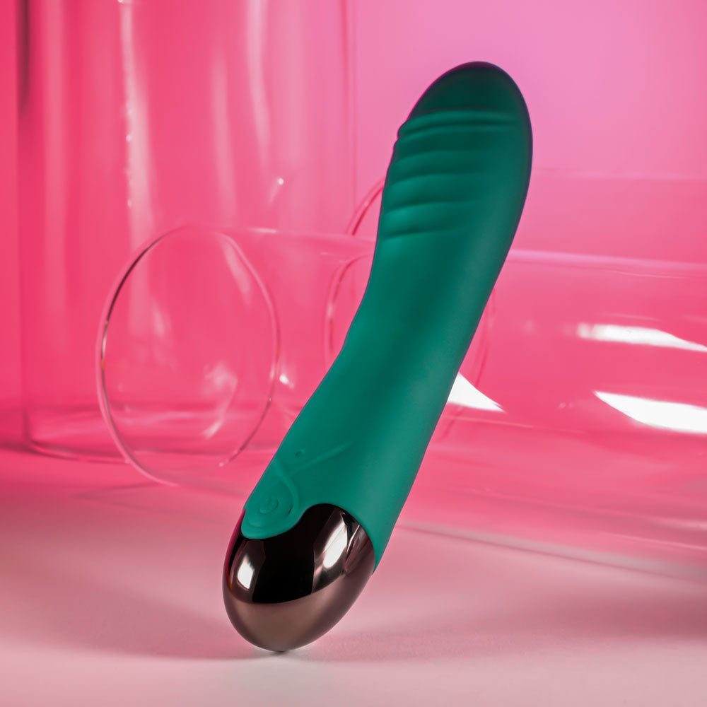 Gender X PIROUETTE - Green 20.6 cm USB Rechargeable Vibrator - Hush Store Sydney 