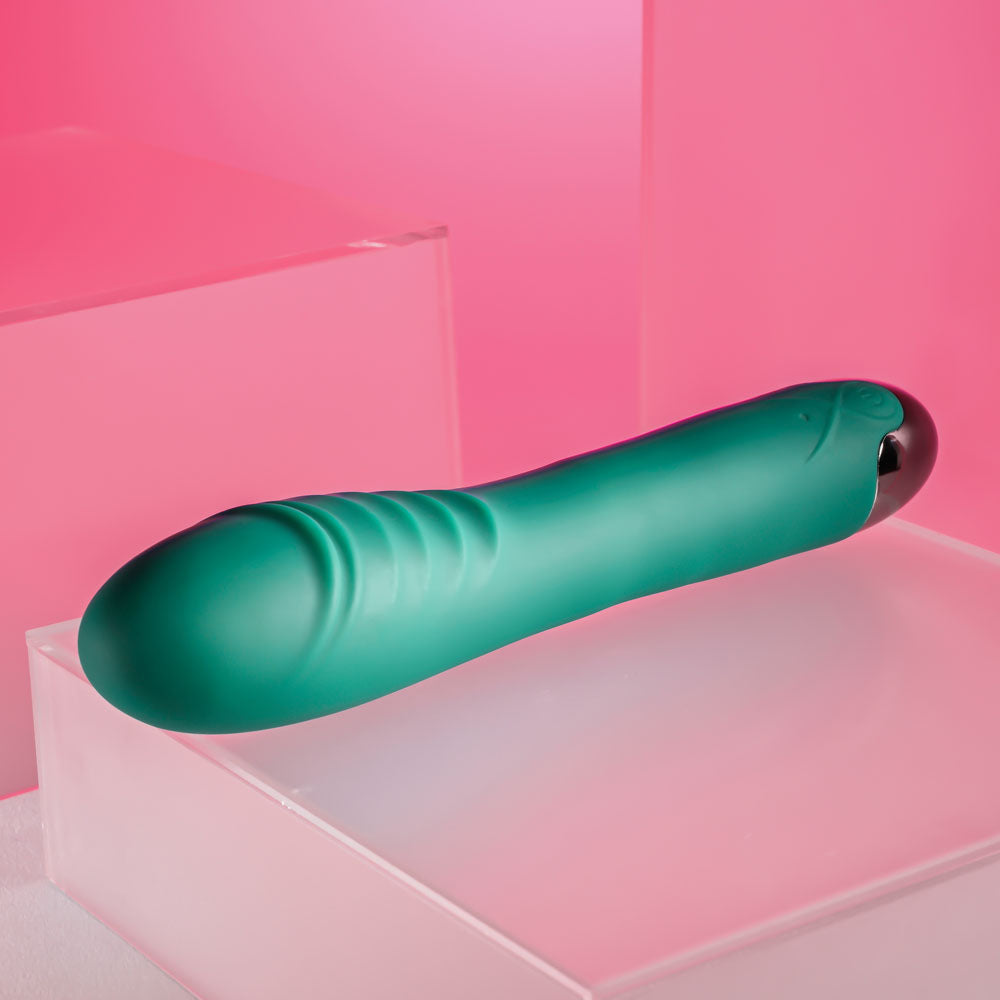 Gender X PIROUETTE - Green 20.6 cm USB Rechargeable Vibrator - Hush Store Sydney 