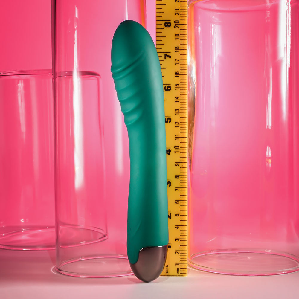 Gender X PIROUETTE - Green 20.6 cm USB Rechargeable Vibrator - Hush Store Sydney 