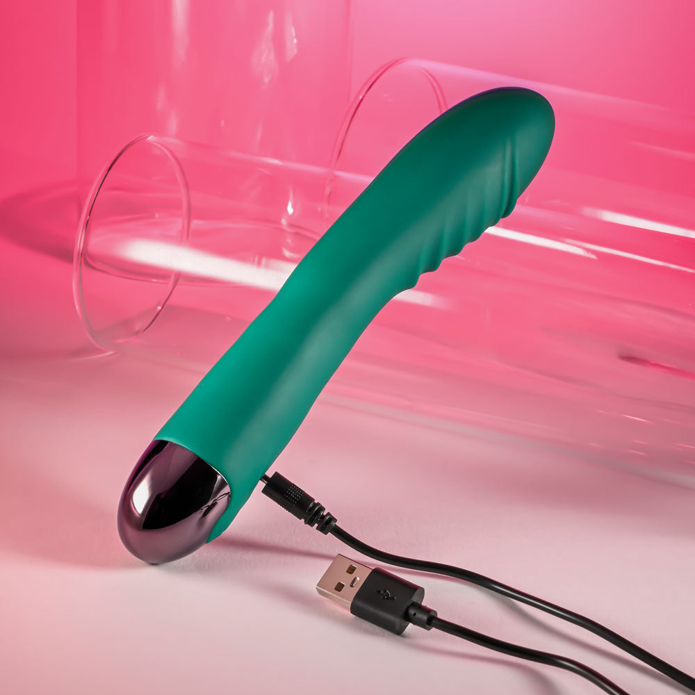 Gender X PIROUETTE - Green 20.6 cm USB Rechargeable Vibrator - Hush Store Sydney 