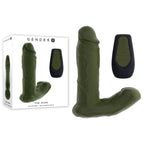 Gender X THE HUNK - Green 15.2 cm USB Rechargeable Thrusting Vibrator with Remote