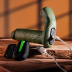 Gender X THE HUNK - Green 15.2 cm USB Rechargeable Thrusting Vibrator with Remote