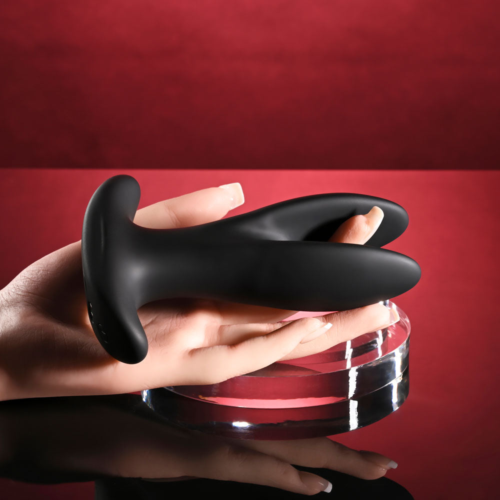 Gender X SPREAD THE LOVE - Black USB Rechargeable Stretching Anal Plug with Wireless Remote - Hush Store Sydney 