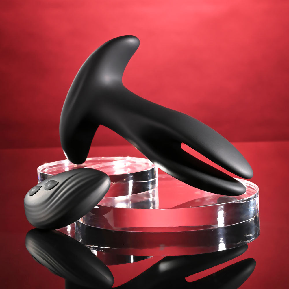 Gender X SPREAD THE LOVE - Black USB Rechargeable Stretching Anal Plug with Wireless Remote - Hush Store Sydney 