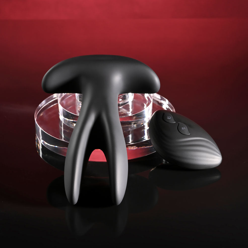 Gender X SPREAD THE LOVE - Black USB Rechargeable Stretching Anal Plug with Wireless Remote - Hush Store Sydney 