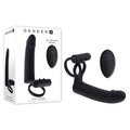 Gender X FULL SWING - Black USB Rechargeable Vibrating Cock Ring with Double Penetrator Dildo