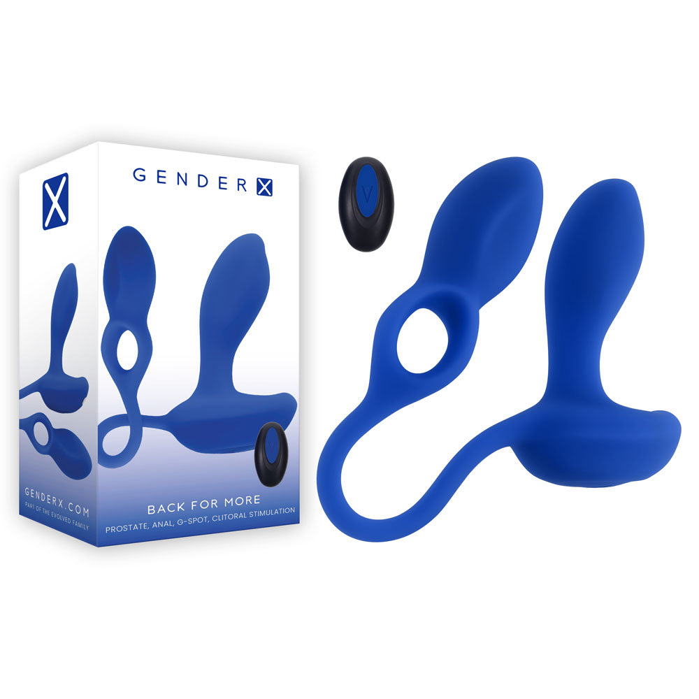 Gender X BACK FOR MORE - Dual USB Rechargeable Dual Stimulator with Wireless Remote - Hush Store Sydney 