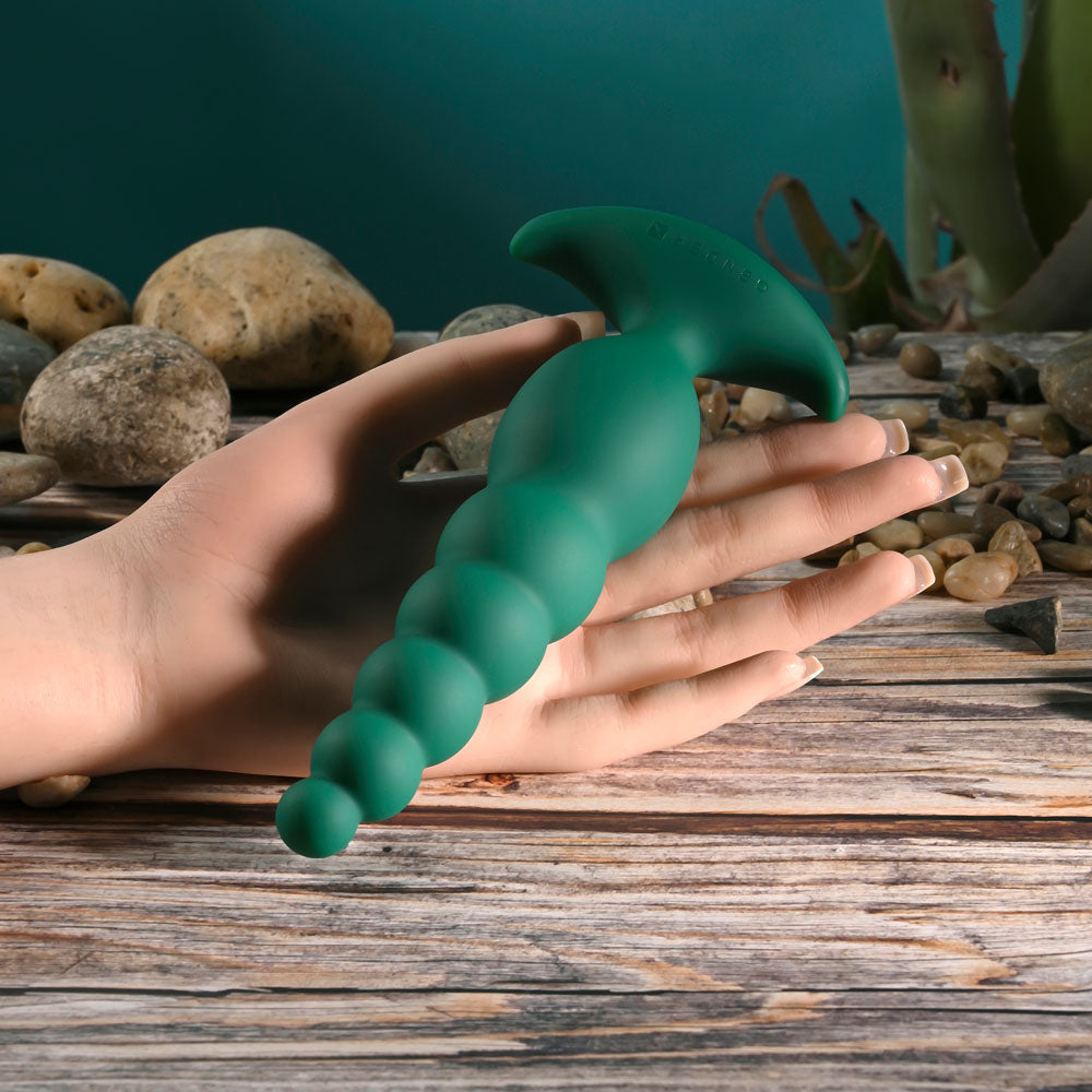 Gender X THE RATTLER - Green 17 cm USB Rechargeable Vibrating and Twirling Anal Plug - Hush Store Sydney 
