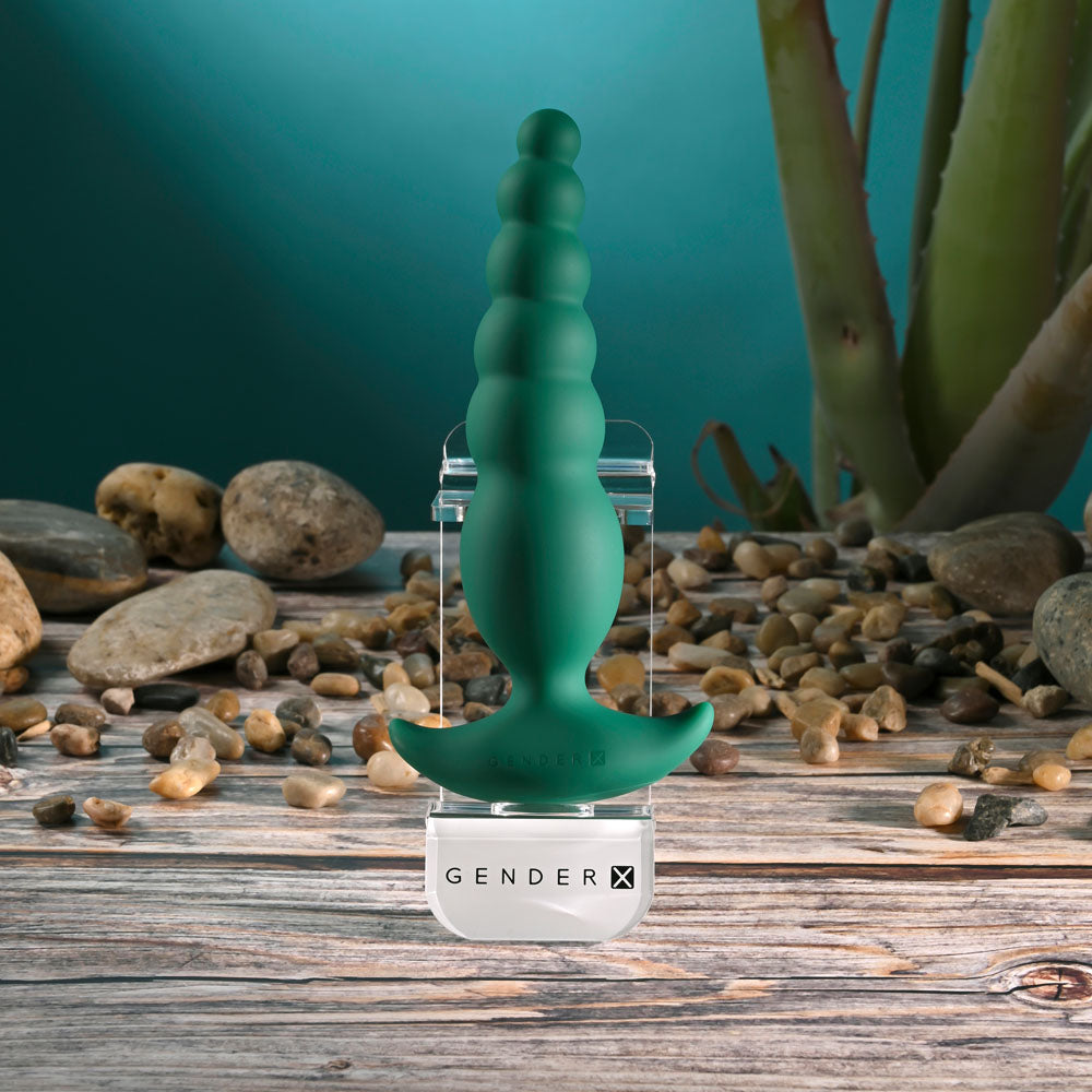 Gender X THE RATTLER - Green 17 cm USB Rechargeable Vibrating and Twirling Anal Plug - Hush Store Sydney 