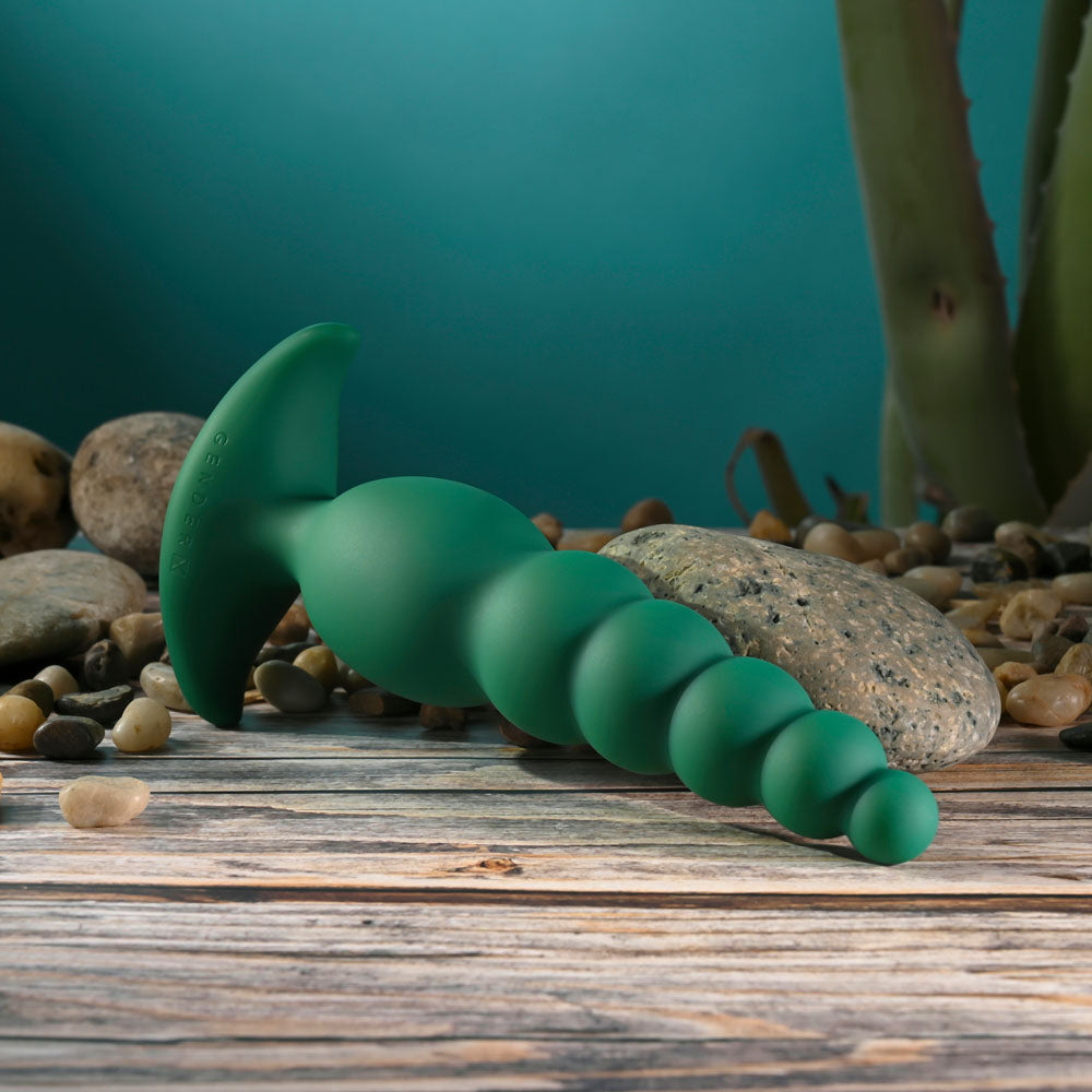 Gender X THE RATTLER - Green 17 cm USB Rechargeable Vibrating and Twirling Anal Plug - Hush Store Sydney 