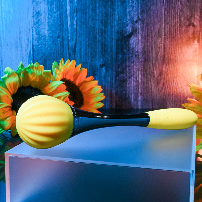 Gender X SUNFLOWER - Yellow 20 cm USB Rechargeable Massage Wand - Hush Store Sydney 