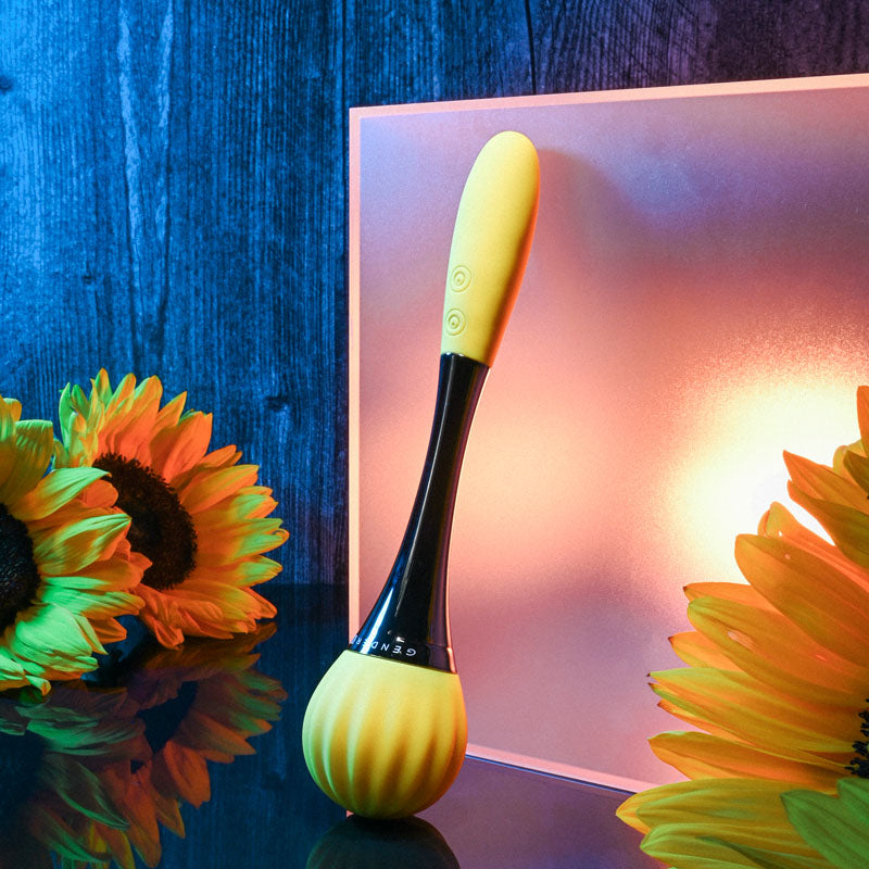 Gender X SUNFLOWER - Yellow 20 cm USB Rechargeable Massage Wand - Hush Store Sydney 
