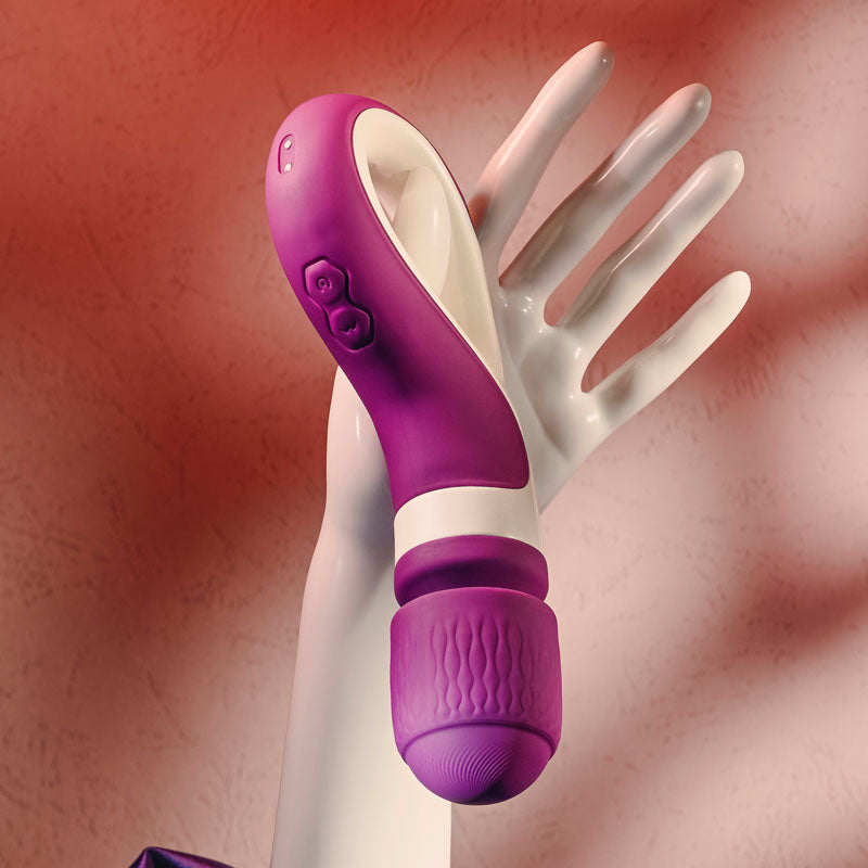 Gender X HANDLE IT - Purple/White USB Rechargeable Massager Wand - Hush Store Sydney 