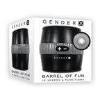 Gender X BARREL OF FUN - Black USB Rechargeable Stroker - Hush Store Sydney 