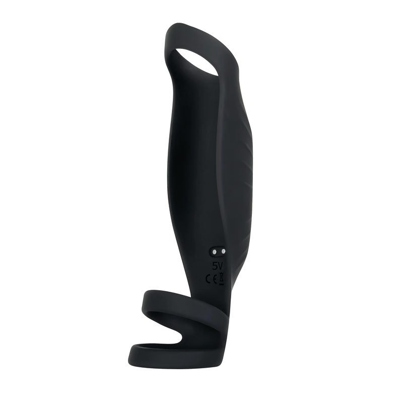 Gender X ROCKETEER - Black USB Rechargeable Vibrating Penis Sleeve - Hush Store Sydney 