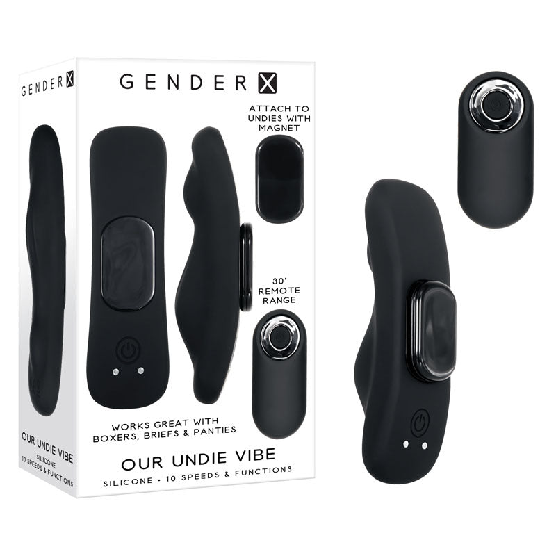 Gender X OUR UNDIE VIBE - Black USB Rechargeable Panty Vibe - Hush Store Sydney 