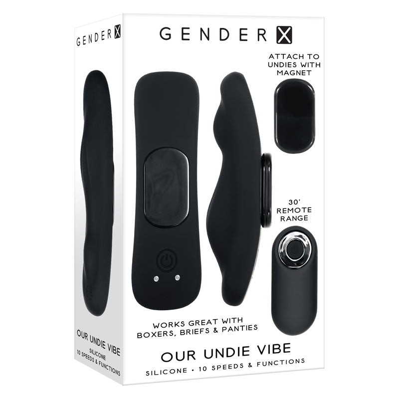Gender X OUR UNDIE VIBE - Black USB Rechargeable Panty Vibe - Hush Store Sydney 