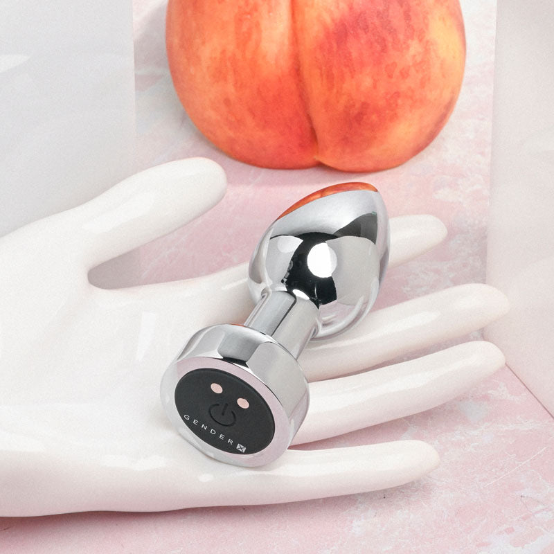 Gender X ROCKIN' METAL PLUG - Metallic 9.3 cm USB Rechargeable Butt Plug - Hush Store Sydney 