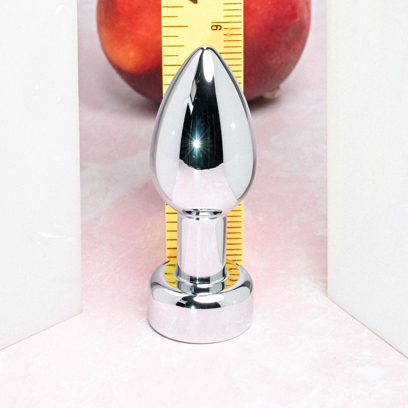 Gender X ROCKIN' METAL PLUG - Metallic 9.3 cm USB Rechargeable Butt Plug - Hush Store Sydney 