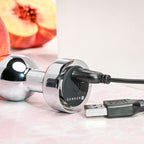 Gender X ROCKIN' METAL PLUG - Metallic 9.3 cm USB Rechargeable Butt Plug - Hush Store Sydney 