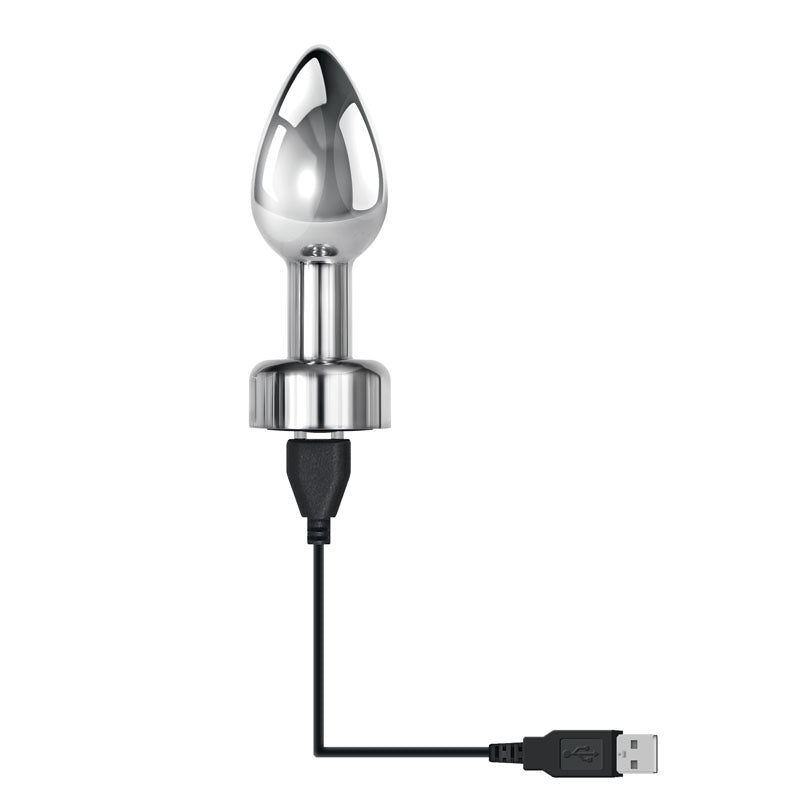 Gender X ROCKIN' METAL PLUG - Metallic 9.3 cm USB Rechargeable Butt Plug - Hush Store Sydney 