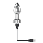 Gender X ROCKIN' METAL PLUG - Metallic 9.3 cm USB Rechargeable Butt Plug - Hush Store Sydney 