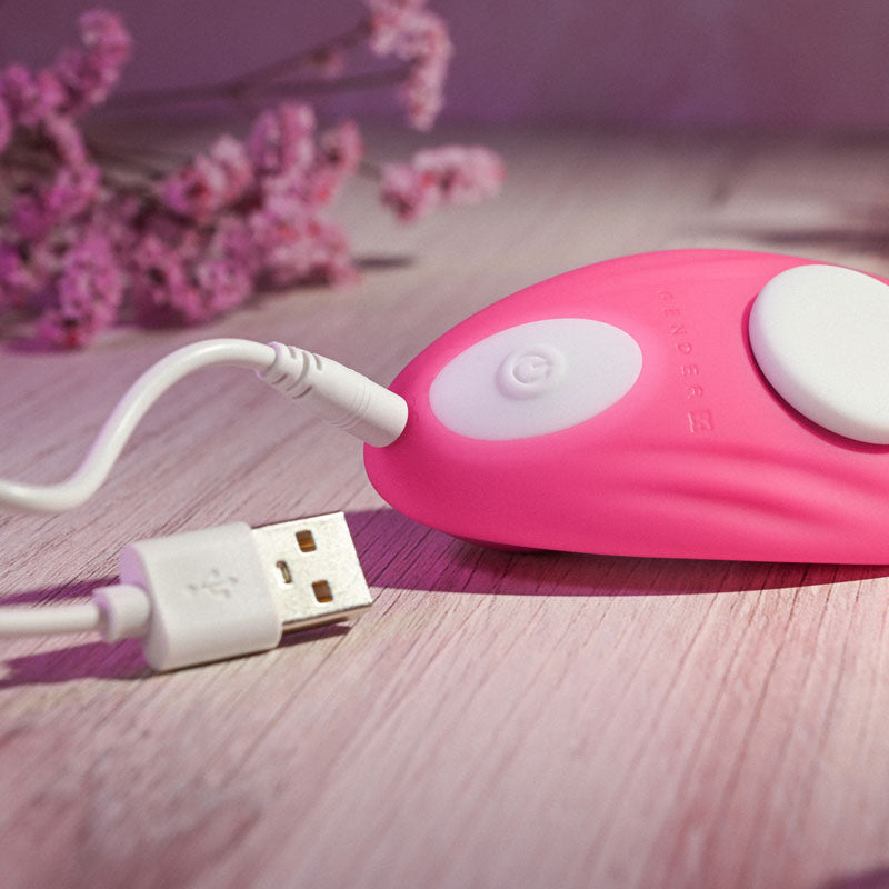 Gender X UNDER THE RADAR - Pink USB Rechargeable Panty Vibe - Hush Store Sydney 