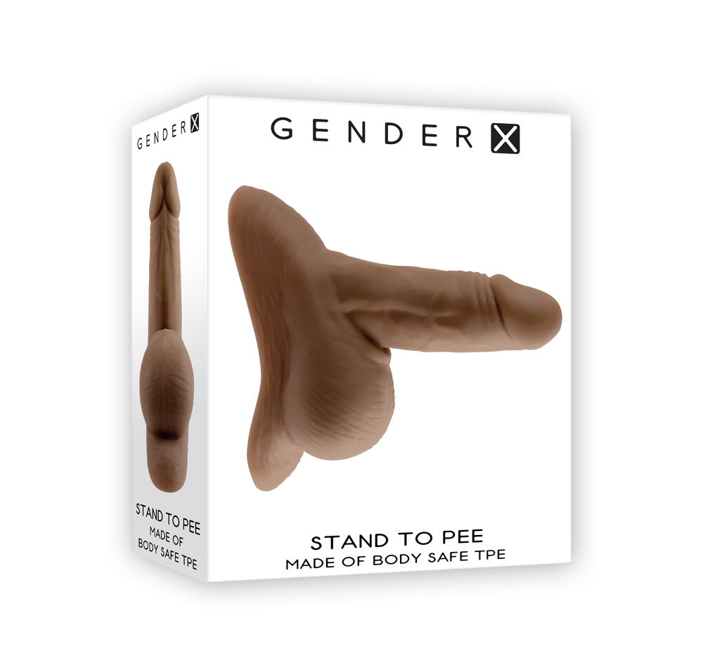 Gender X STAND TO PEE - Dark - Brown Realistic Stand-To-Pee Funnel - Hush Store Sydney 