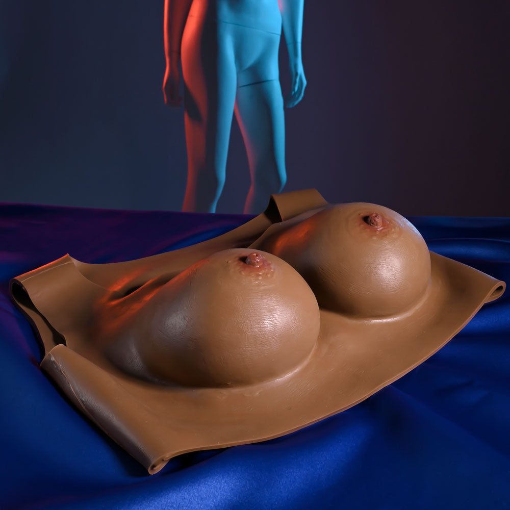 Gender X UNDERGARMENTS - PLATE C-CUP - Dark - Brown Wearable Breasts - C-Cup Size - Hush Store Sydney 