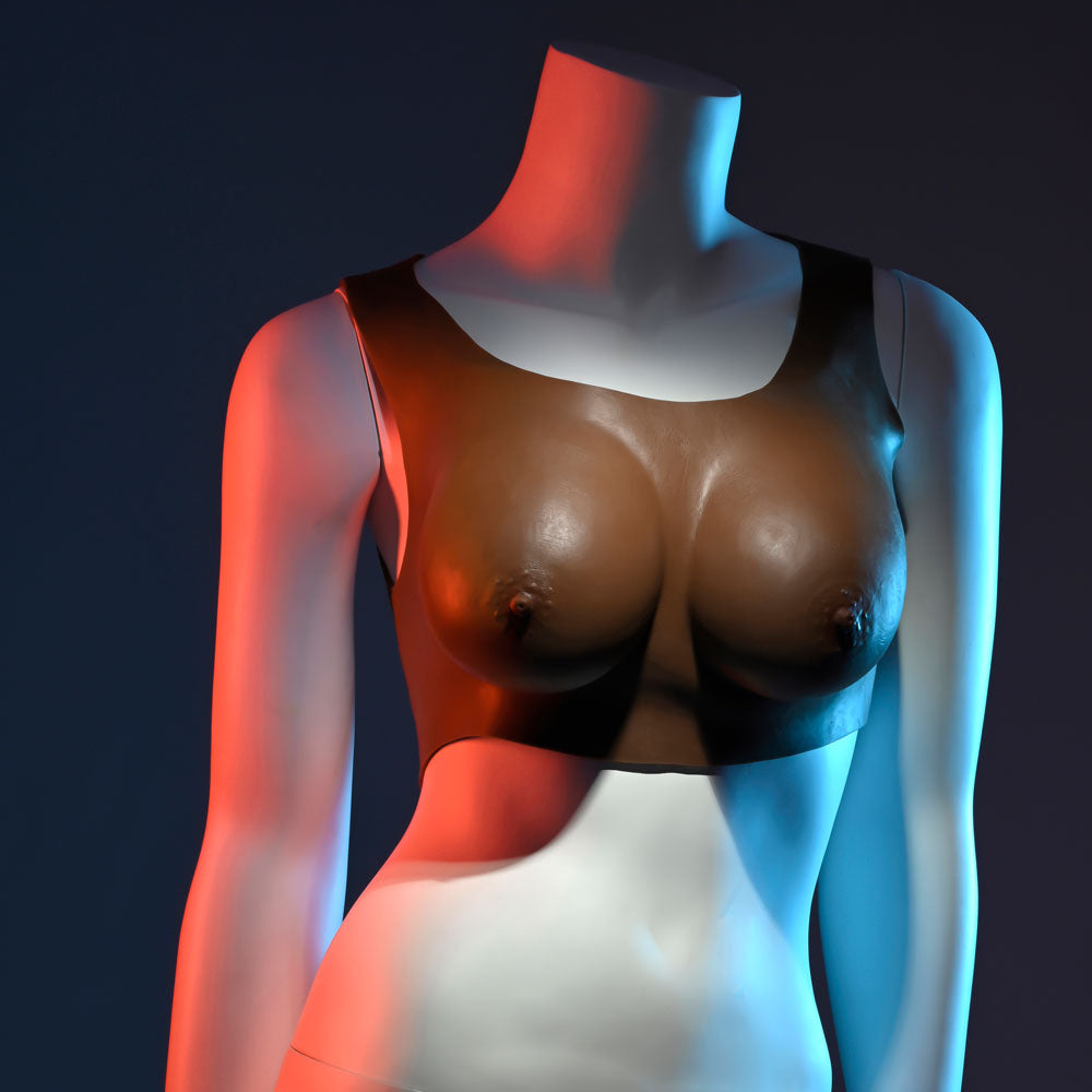 Gender X UNDERGARMENTS - PLATE C-CUP - Dark - Brown Wearable Breasts - C-Cup Size - Hush Store Sydney 