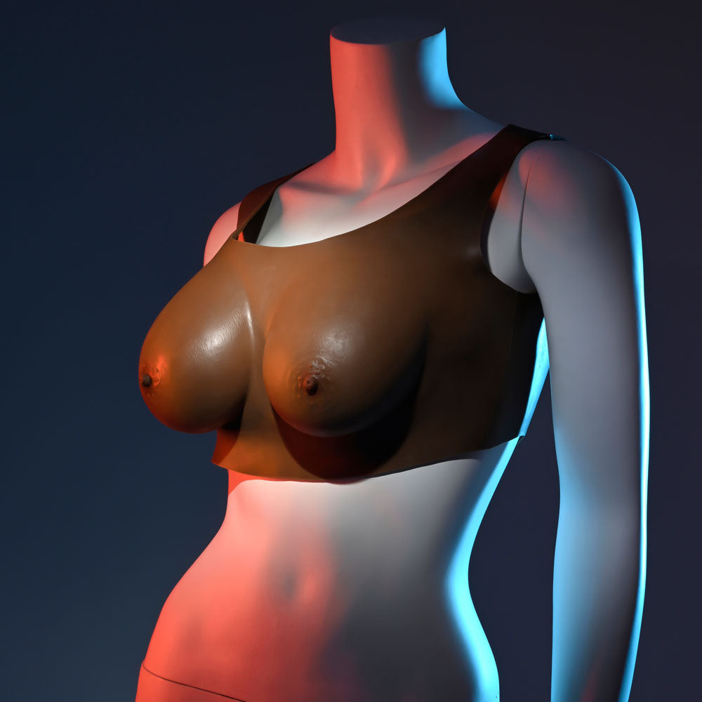 Gender X UNDERGARMENTS - PLATE C-CUP - Dark - Brown Wearable Breasts - C-Cup Size - Hush Store Sydney 