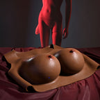 Gender X UNDERGARMENTS - PLATE D-CUP - Dark - Brown Wearable Breasts - D-Cup Size - Hush Store Sydney 