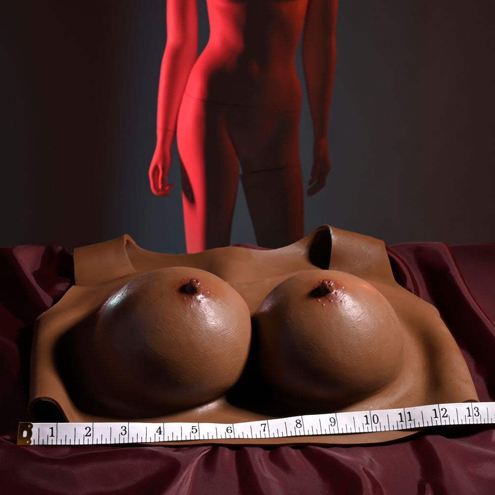 Gender X UNDERGARMENTS - PLATE D-CUP - Dark - Brown Wearable Breasts - D-Cup Size - Hush Store Sydney 