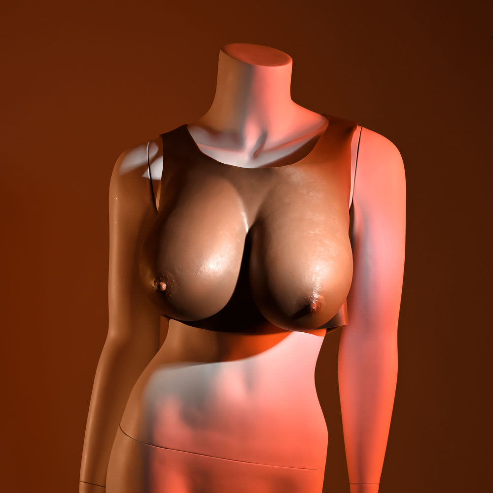 Gender X UNDERGARMENTS - PLATE E-CUP - Dark - Brown Wearable Breasts - E-Cup Size - Hush Store Sydney 
